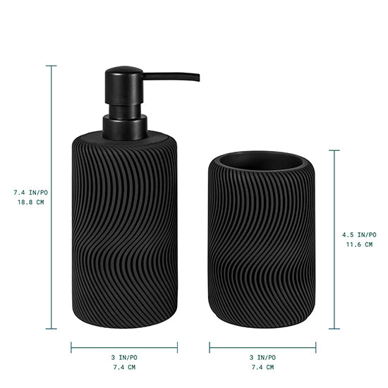 Round Resin Bathroom Accessories Set
