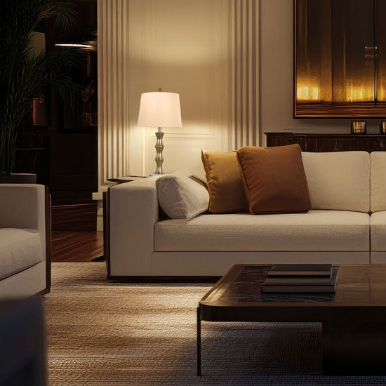 Bamboo-Inspired Decorative Table Lamp (26”)